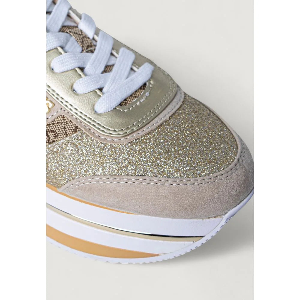 Guess Beige Polyester Sneaker - Sneakers