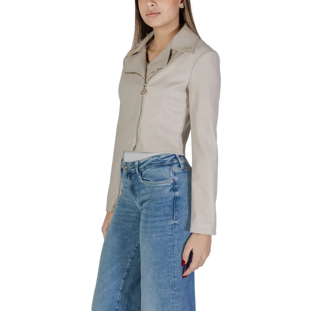 Guess Beige Polyethylene Jackets & Coat - Coats & Jackets