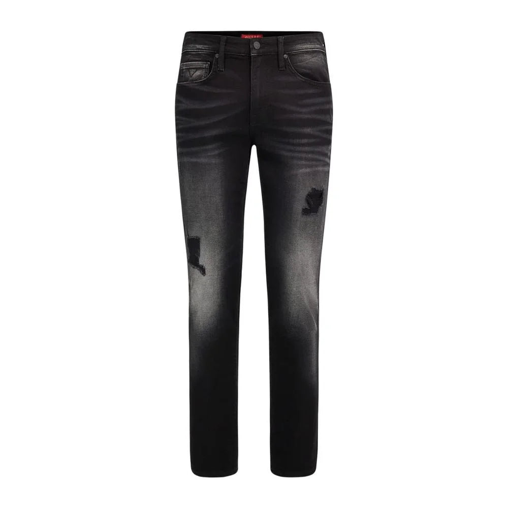Guess Black Cotton Slim Fit Jeans - W28
