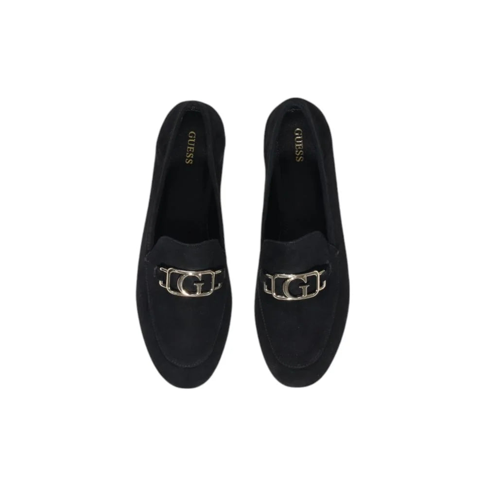 Guess Black Leather Platform - Flats