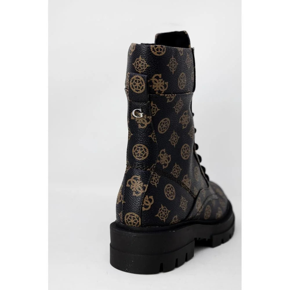 Guess Brown Artificial Leather Boot - Boots
