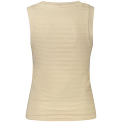 Guess Jeans Beige Cotton Tank Top - XS - Tank Tops