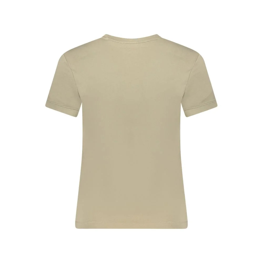Guess Jeans Beige Cotton Women T-Shirt - T-Shirts