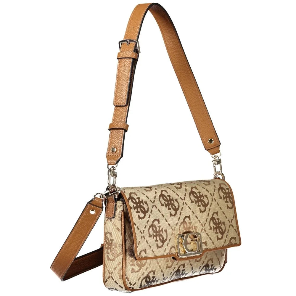 Guess Jeans Beige Polyester Women Handbag - Cross Body Bags