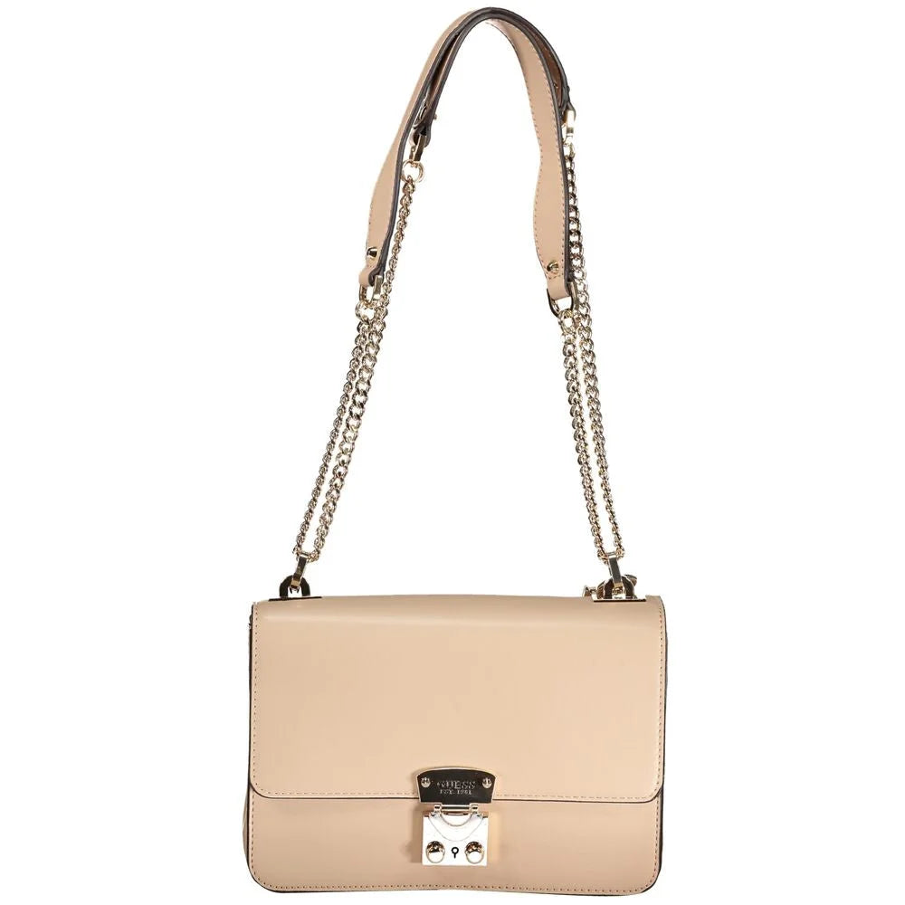 Guess Jeans Beige Polyethylene Handbag - Cross Body Bags