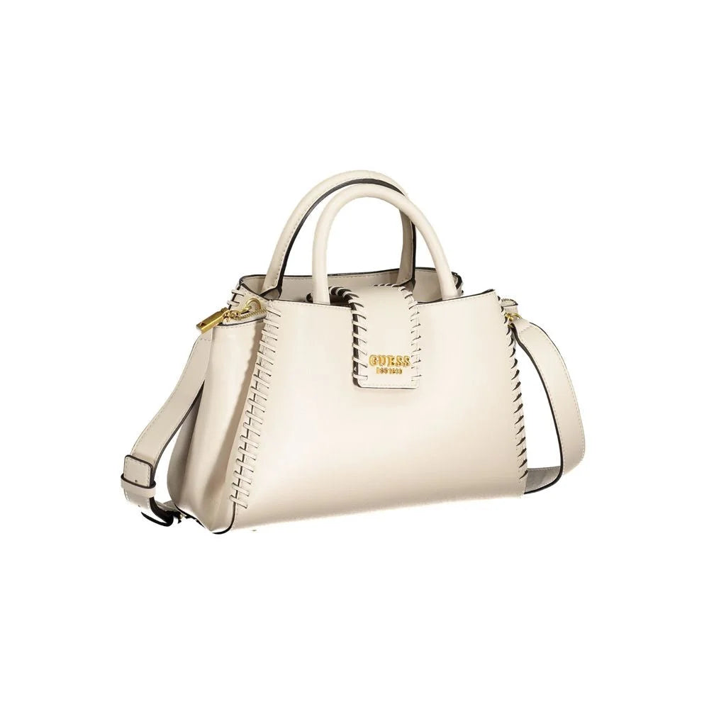 Guess Jeans Beige Polyethylene Handbag - Satchel Bags