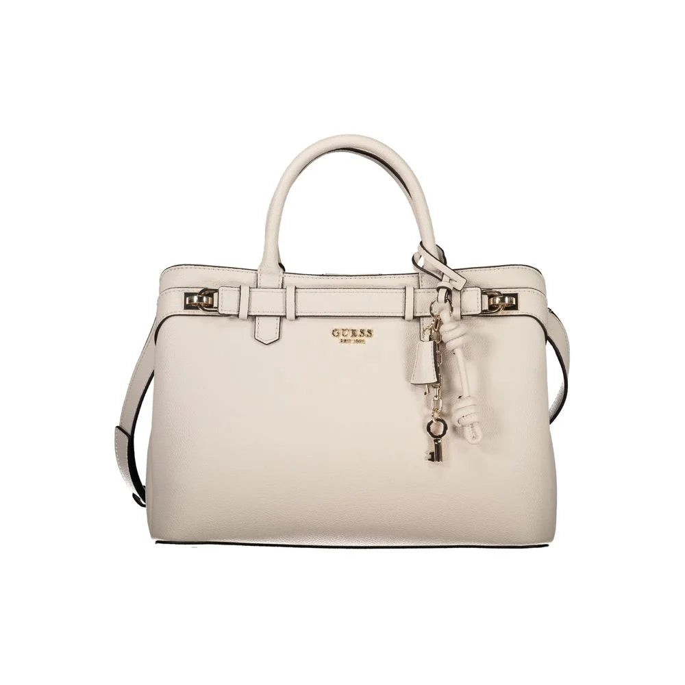 Guess Jeans Beige Polyethylene Handbag - Satchel Bags