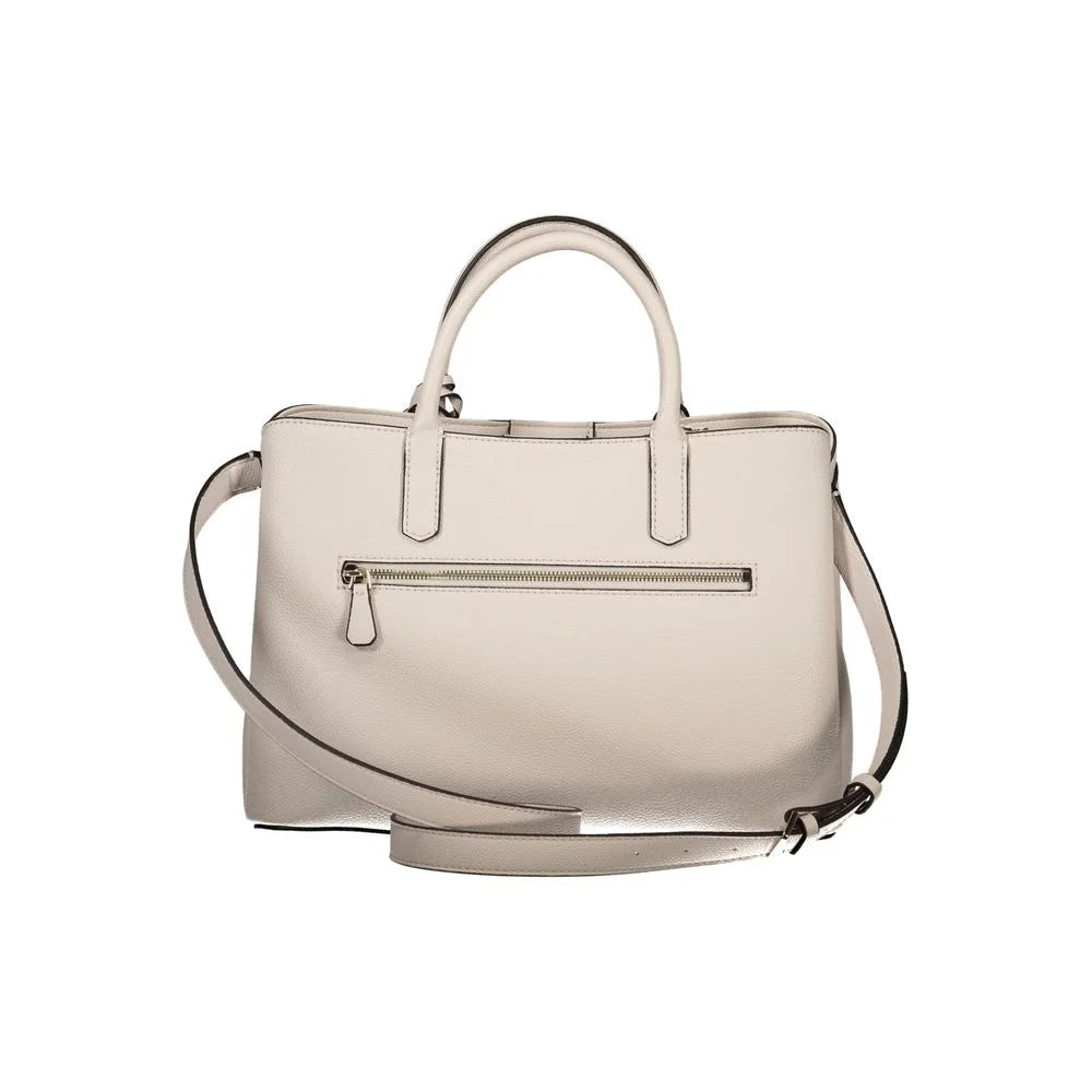 Guess Jeans Beige Polyethylene Handbag - Satchel Bags