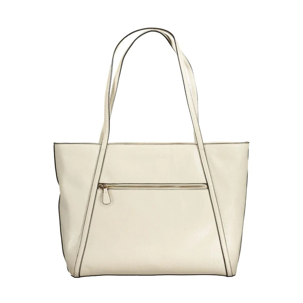 Guess Jeans Beige Polyethylene Handbag - Shopper Bags