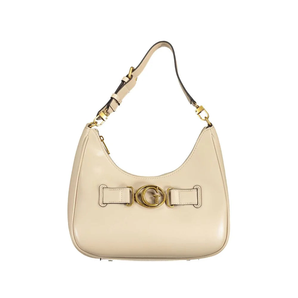 Guess Jeans Beige Polyethylene Handbag - Shoulder Bags