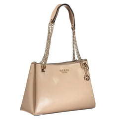 Guess Jeans Beige Polyethylene Handbag - Shoulder Bags