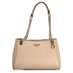 Guess Jeans Beige Polyethylene Handbag - Shoulder Bags
