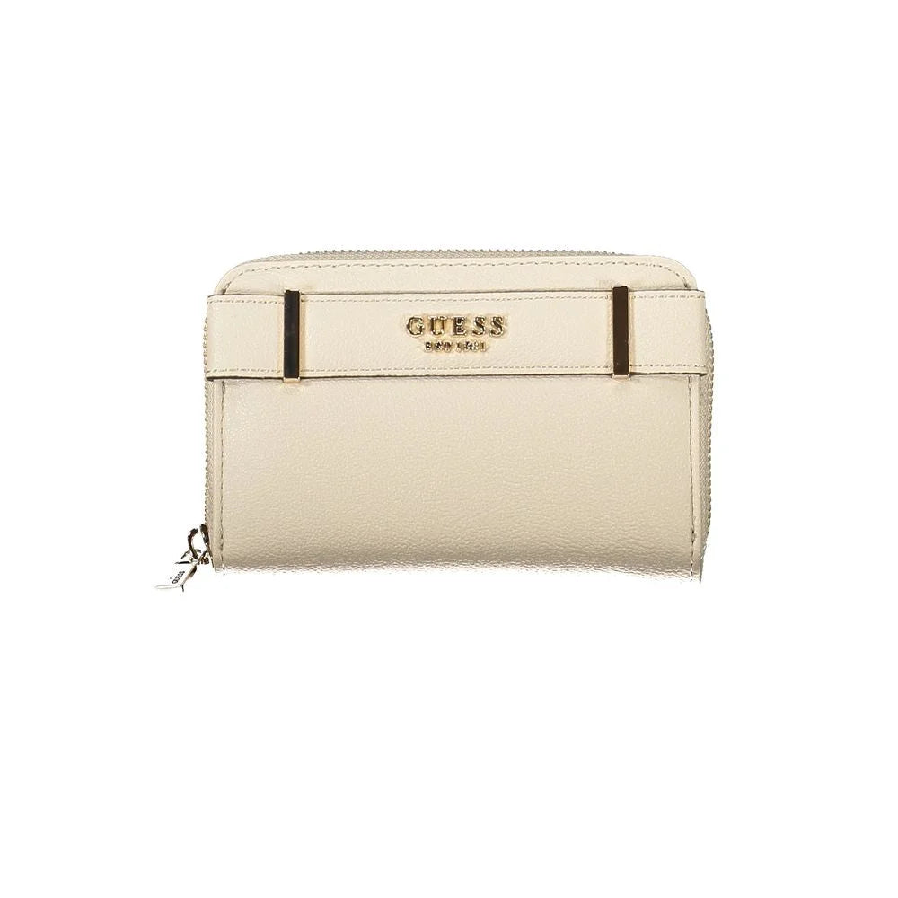 Guess Jeans Beige Polyethylene Wallet - Wallets
