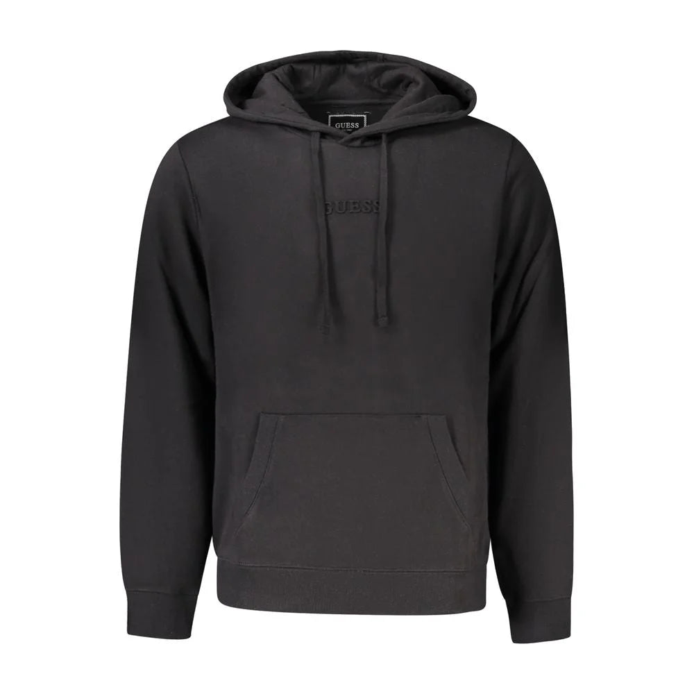 Guess Jeans Black Cotton Men Hoodie
