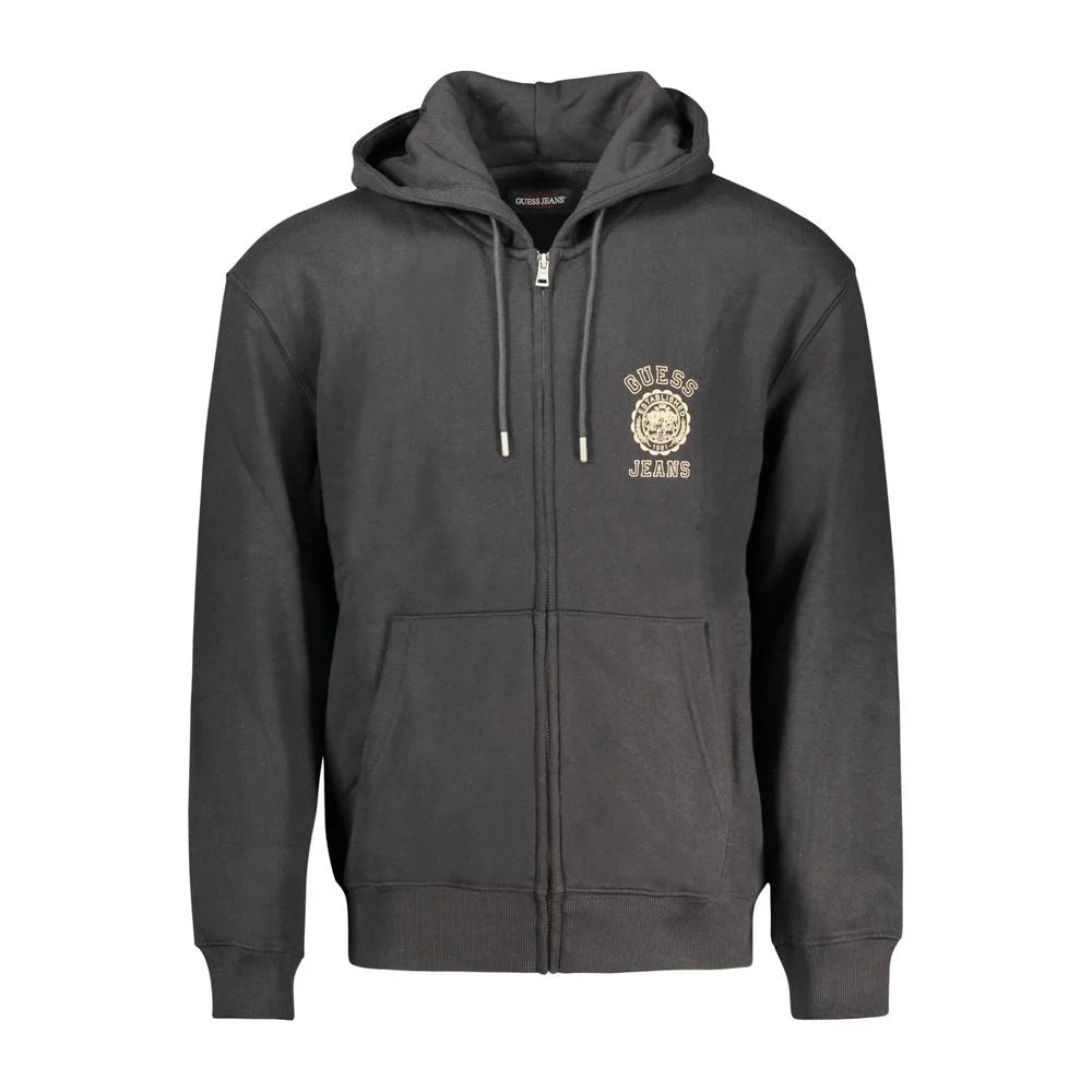 Guess Jeans Black Cotton Men Sweater - S