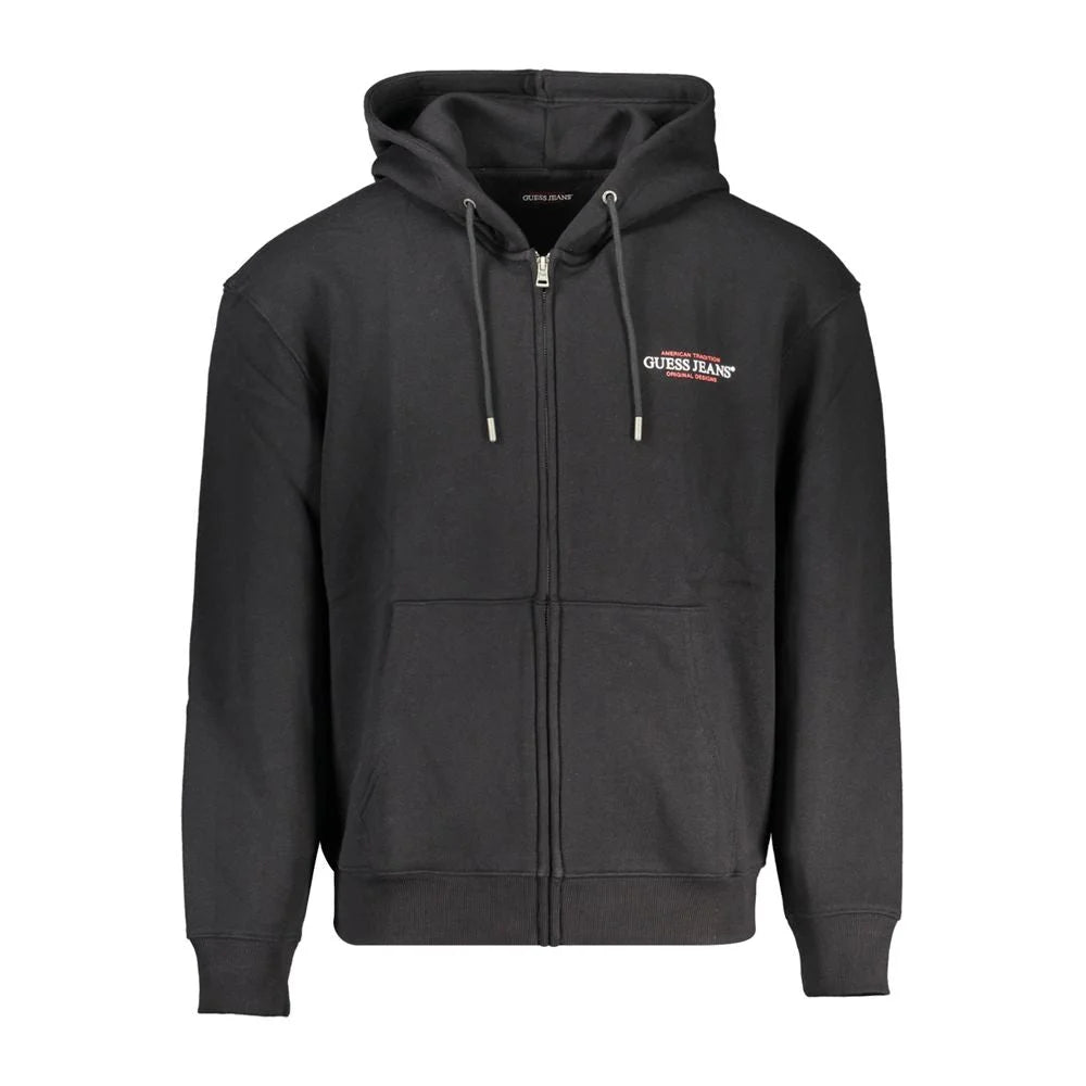 Guess Jeans Black Cotton Men Sweater - S - Hoodies