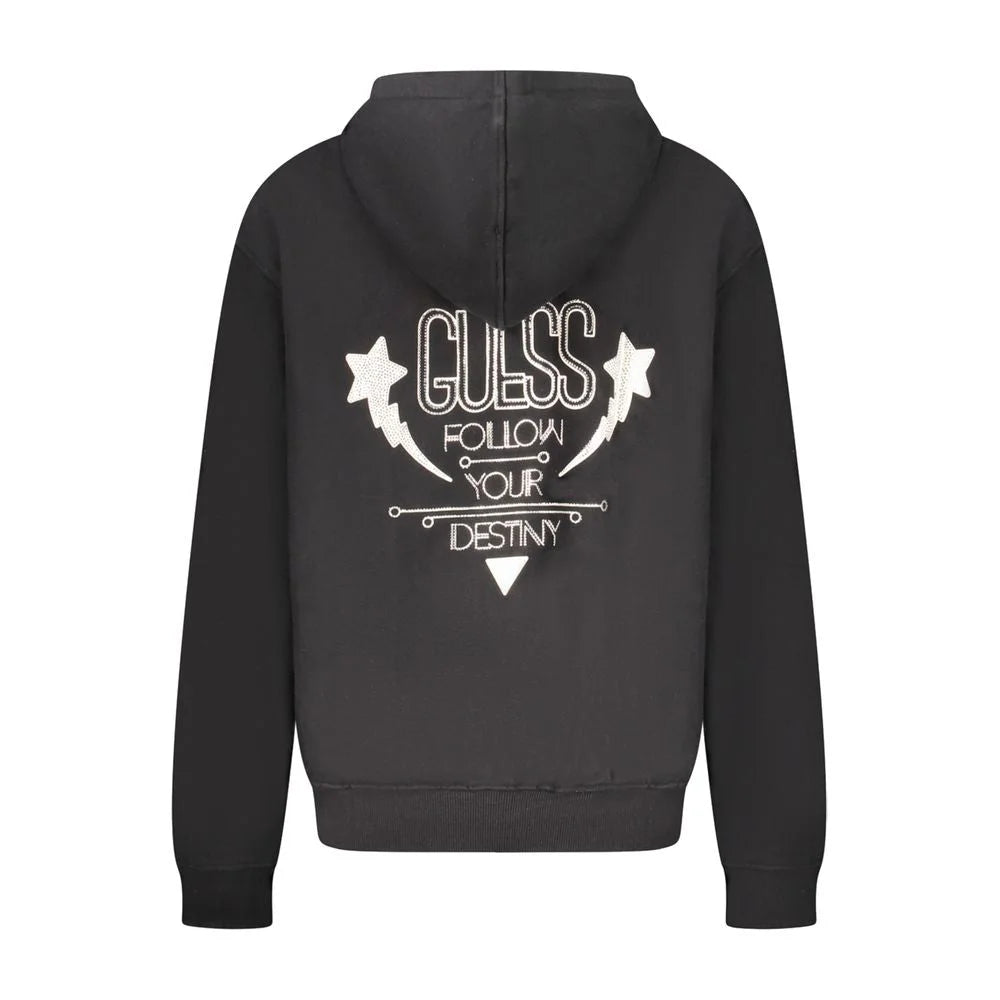 Guess Jeans Black Cotton Women Sweater - Hoodies
