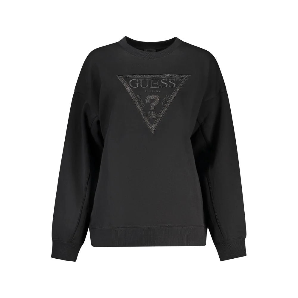 Guess Jeans Black Cotton Women Sweatshirt