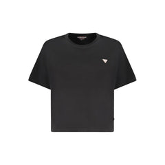 Guess Jeans Black Cotton Women T-Shirt - T-Shirts