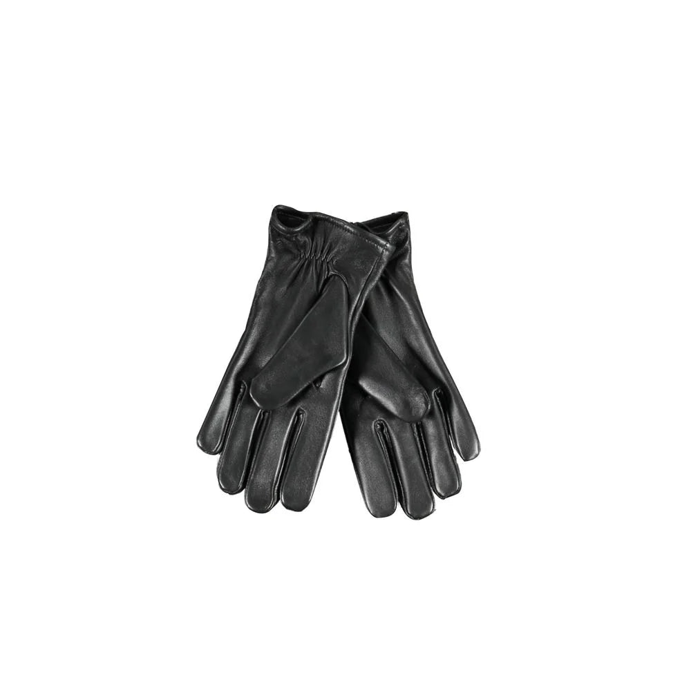 Guess Jeans Black Leather Glove - Gloves & Mittens