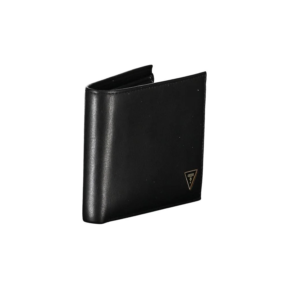 Guess Jeans Black Leather Wallet - Wallets