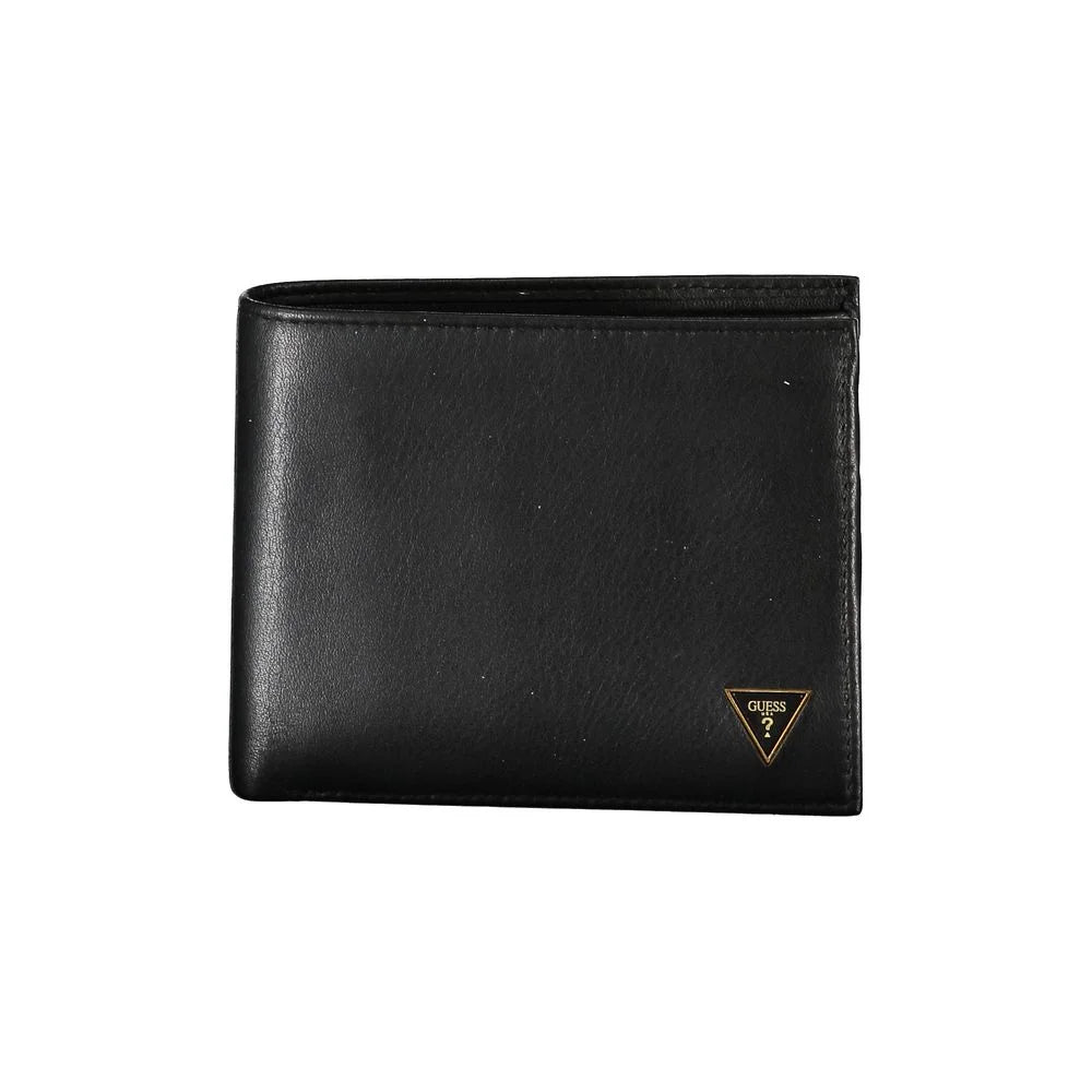 Guess Jeans Black Leather Wallet - Wallets