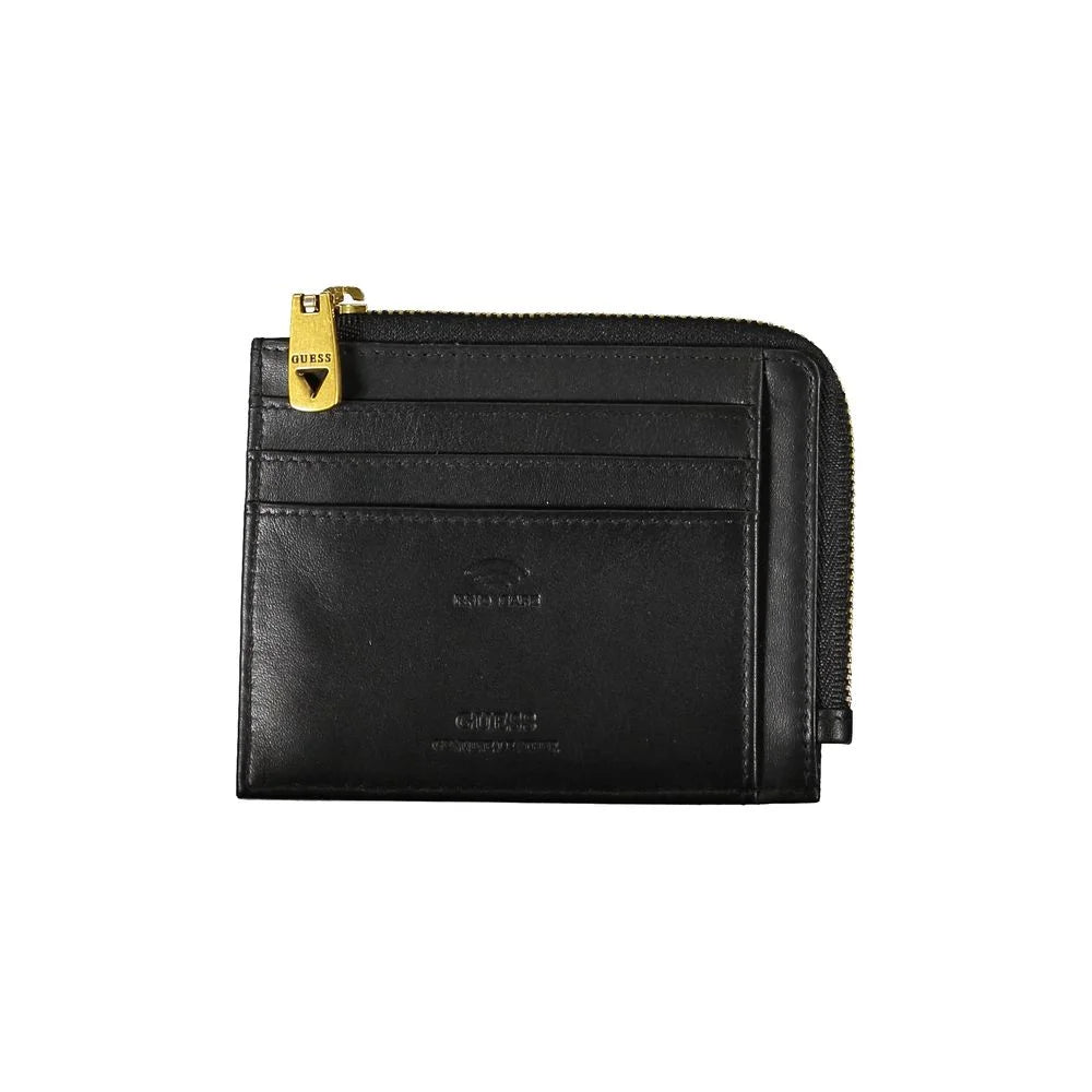 Guess Jeans Black Leather Wallet - Wallets