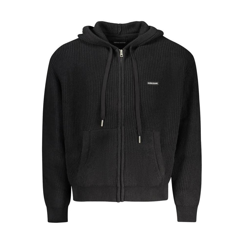 Guess Jeans Black Organic Cotton Men’s Cardigan