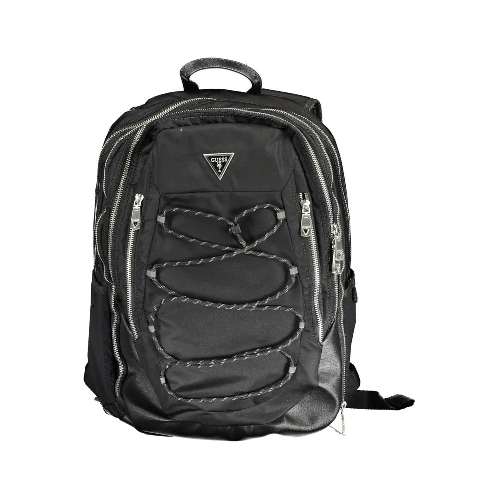 Guess Jeans Black Polyamide Men Backpack - Laptop Backpacks