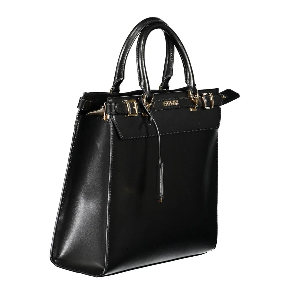 Guess Jeans Black Polyethylene Handbag - Satchel Bags