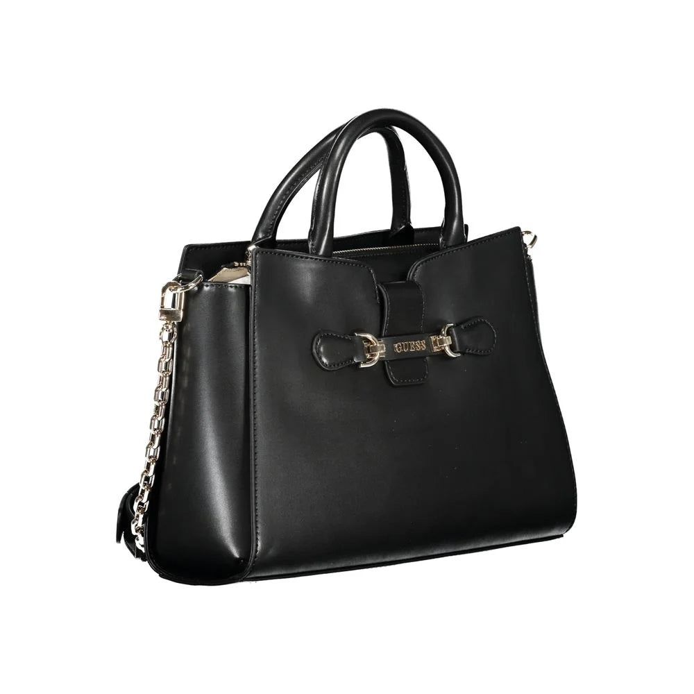 Guess Jeans Black Polyethylene Handbag - Satchel Bags