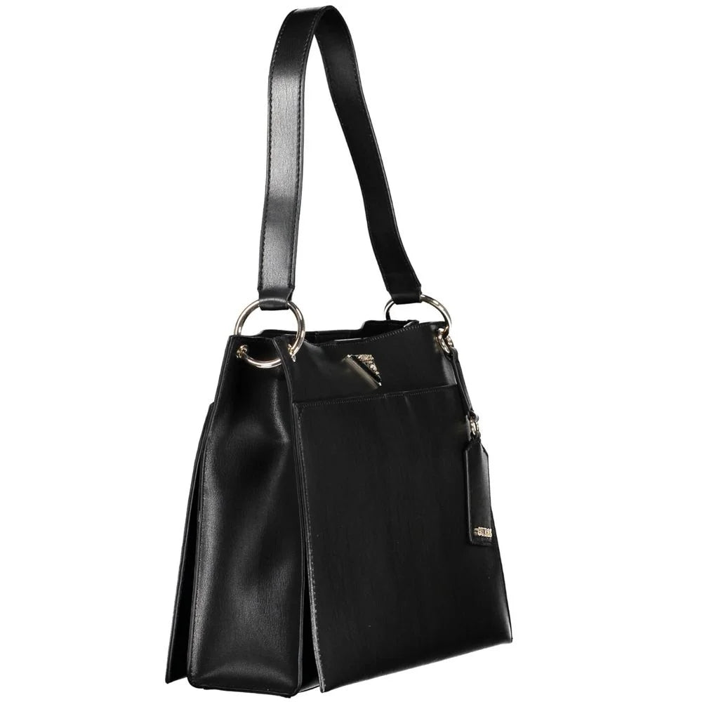 Guess Jeans Black Polyethylene Handbag - Shoulder Bags