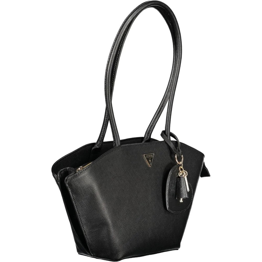 Guess Jeans Black Polyethylene Handbag - Shoulder Bags