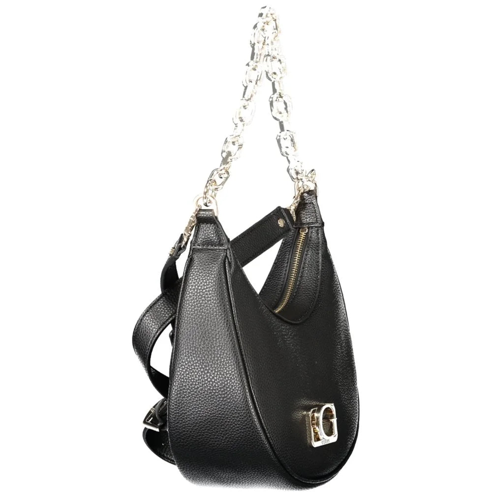 Guess Jeans Black Polyethylene Women Handbag - Half-Moon Bags