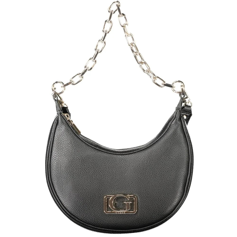 Guess Jeans Black Polyethylene Women Handbag - Half-Moon Bags