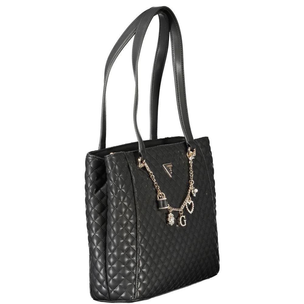 Guess Jeans Black Polyethylene Women Handbag - Shopper Bags