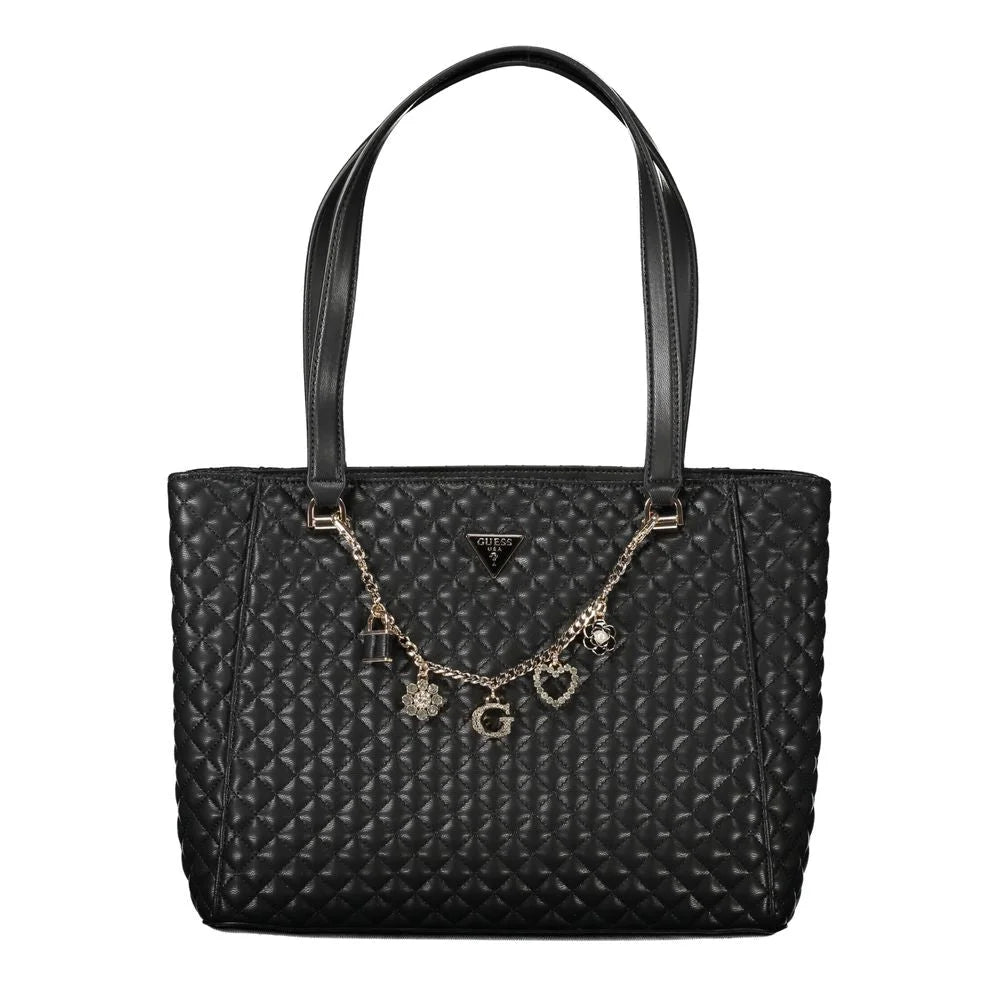 Guess Jeans Black Polyethylene Women Handbag - Shopper Bags