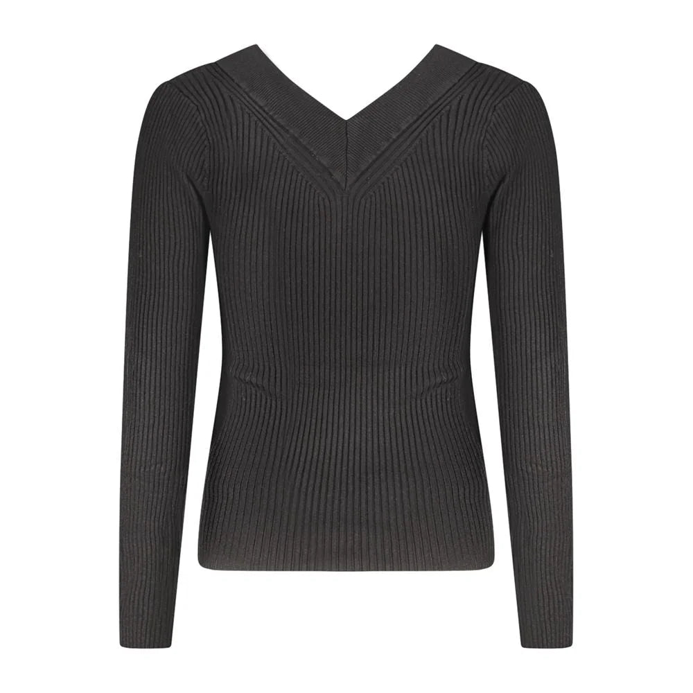 Guess Jeans Black Viscose Sweater - Sweaters