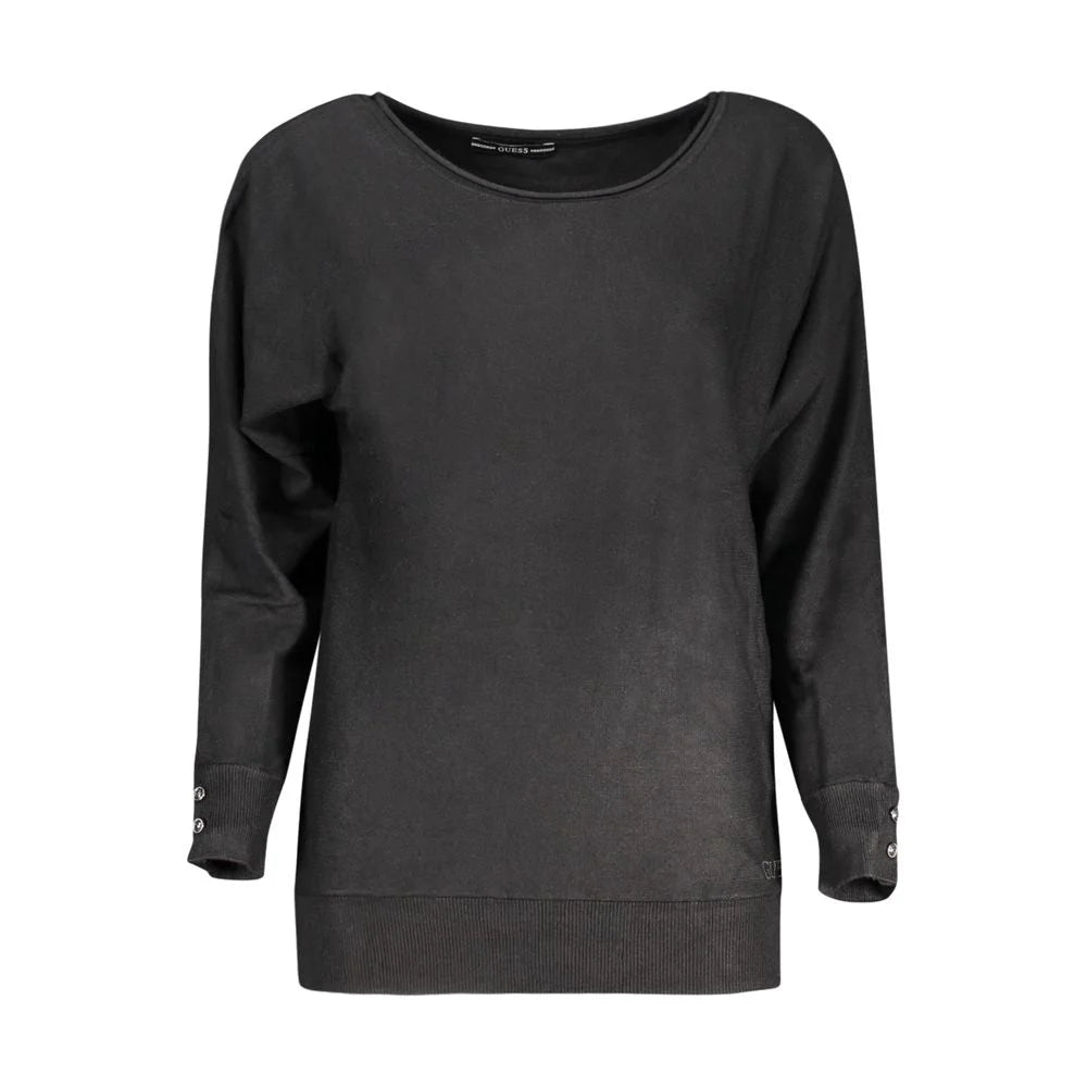 Guess Jeans Black Viscose Sweater - Sweaters