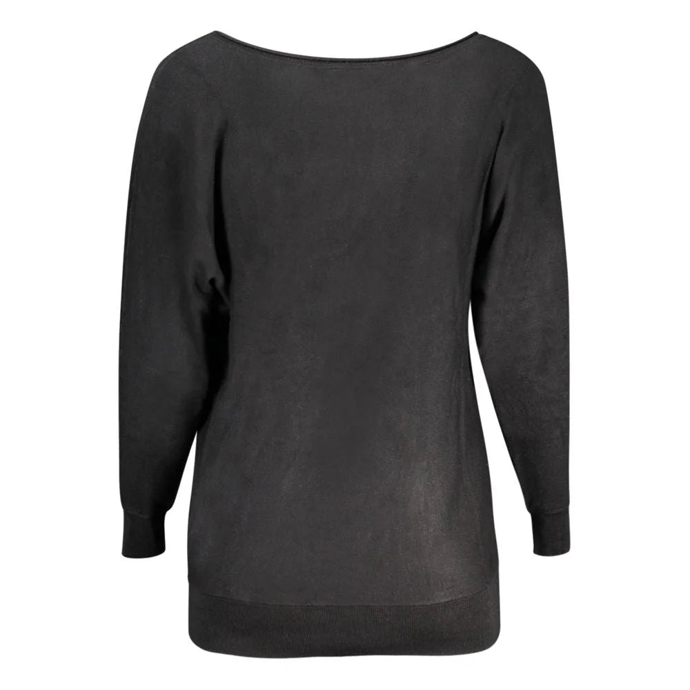 Guess Jeans Black Viscose Sweater - Sweaters