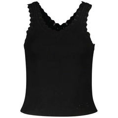 Guess Jeans Black Viscose Tank Top