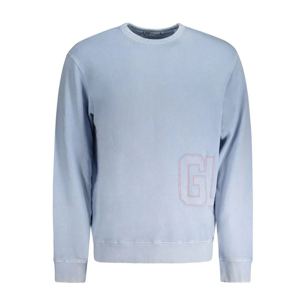Guess Jeans Blue Cotton Men Sweater - M