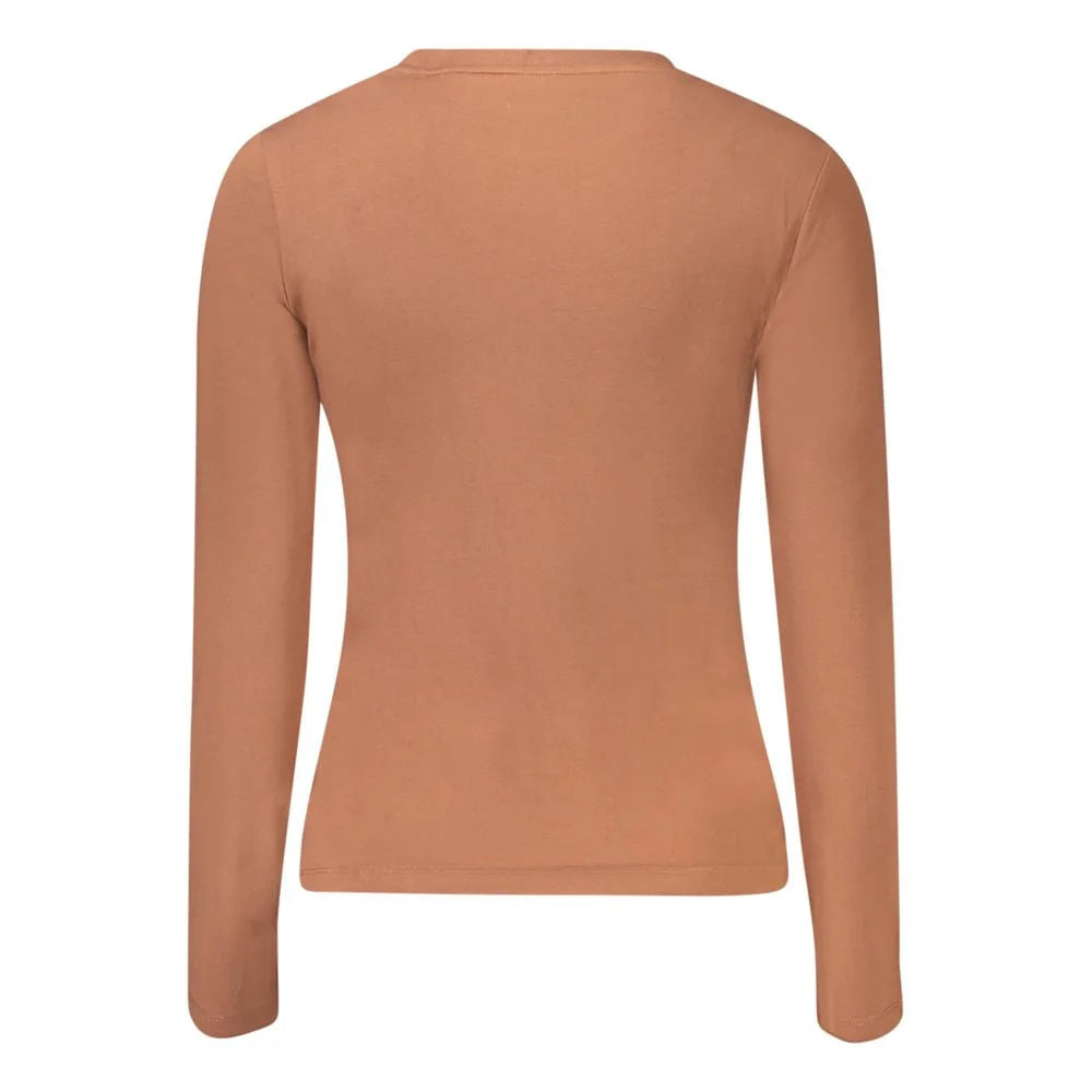 Guess Jeans Brown Cotton Women T-Shirt - XL