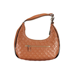 Guess Jeans Brown Polyethylene Handbag - Half-Moon Bags