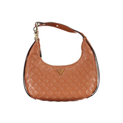 Guess Jeans Brown Polyethylene Handbag - Half-Moon Bags