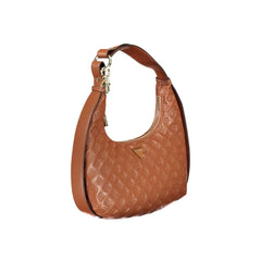 Guess Jeans Brown Polyethylene Handbag - Half-Moon Bags