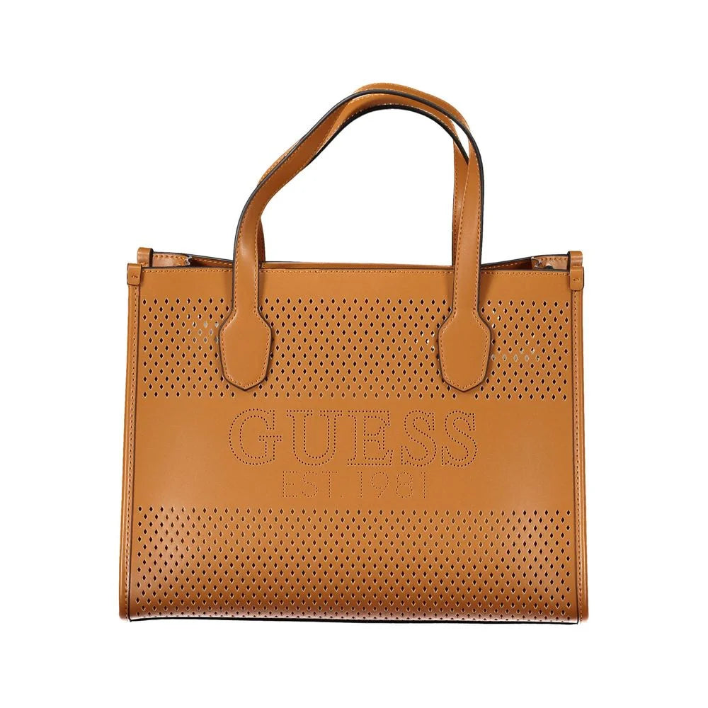 Guess Jeans Brown Polyethylene Handbag - Shopper Bags