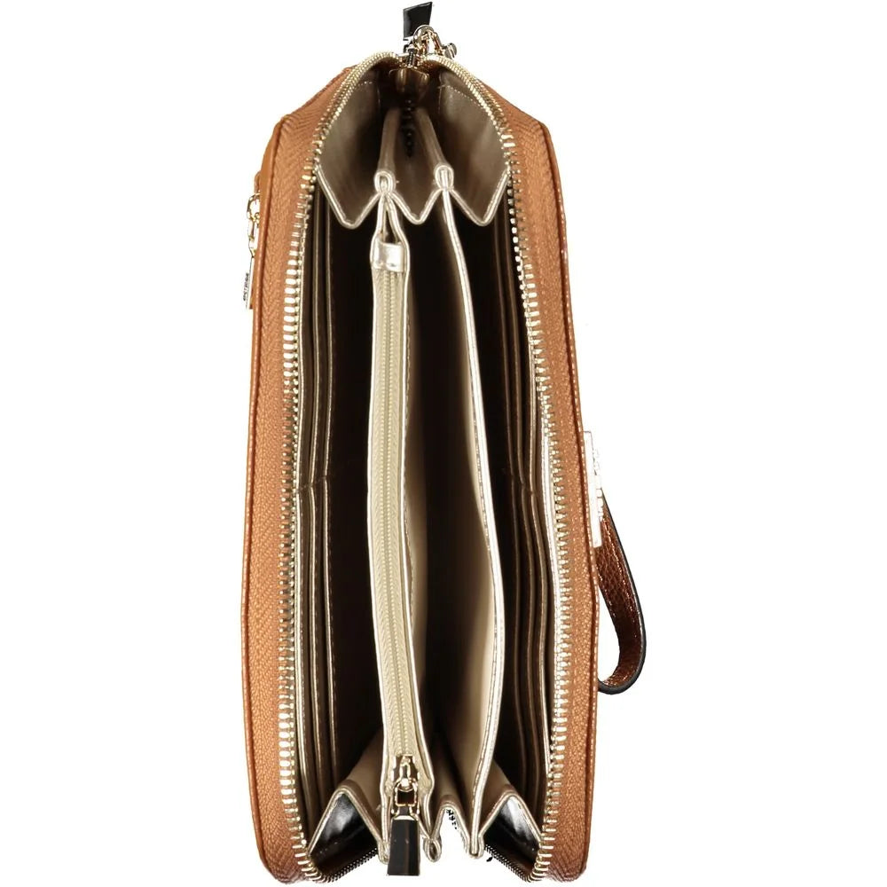 Guess Jeans Chic Brown Polyethylene Wallet with Coin Purse - Wallets