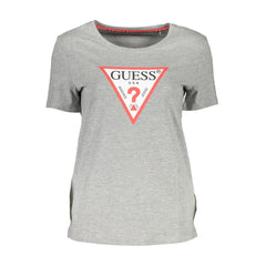 Guess Jeans Gray Cotton Women T-Shirt - XS - T-Shirts