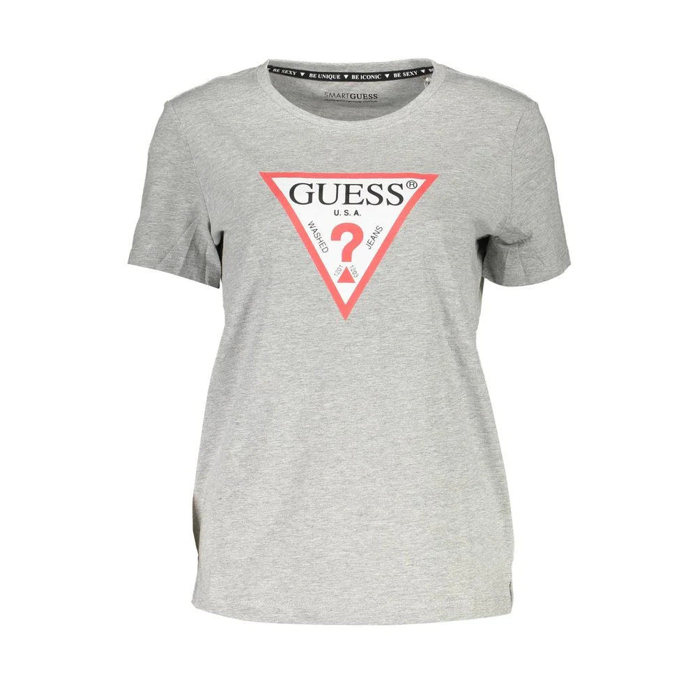 Guess Jeans Gray Cotton Women T-Shirt - XS - T-Shirts
